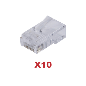 TC6S-100 CONECTOR DE PLUG MODULAR RJ45 CAT6 BLINDADO, CHAPADO DE ORO A 30  MICRAS PARA DURABILIDAD EXTREMA - Accesorios - Camaras de Seguridad Y  Control de Acceso